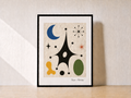 Abstract art in a serene interior