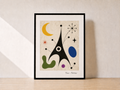 Abstract mid-century art in sunlight