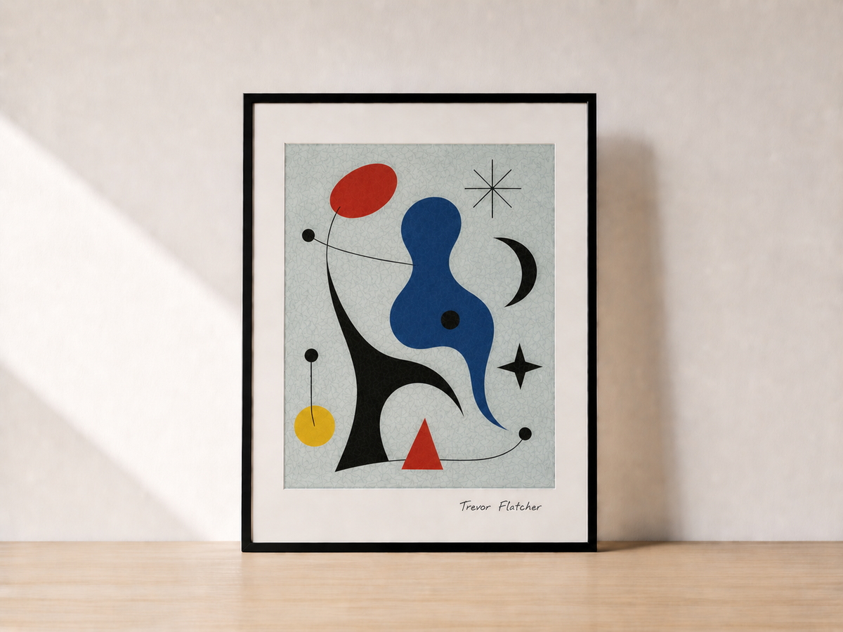Abstract shapes on minimalist display
