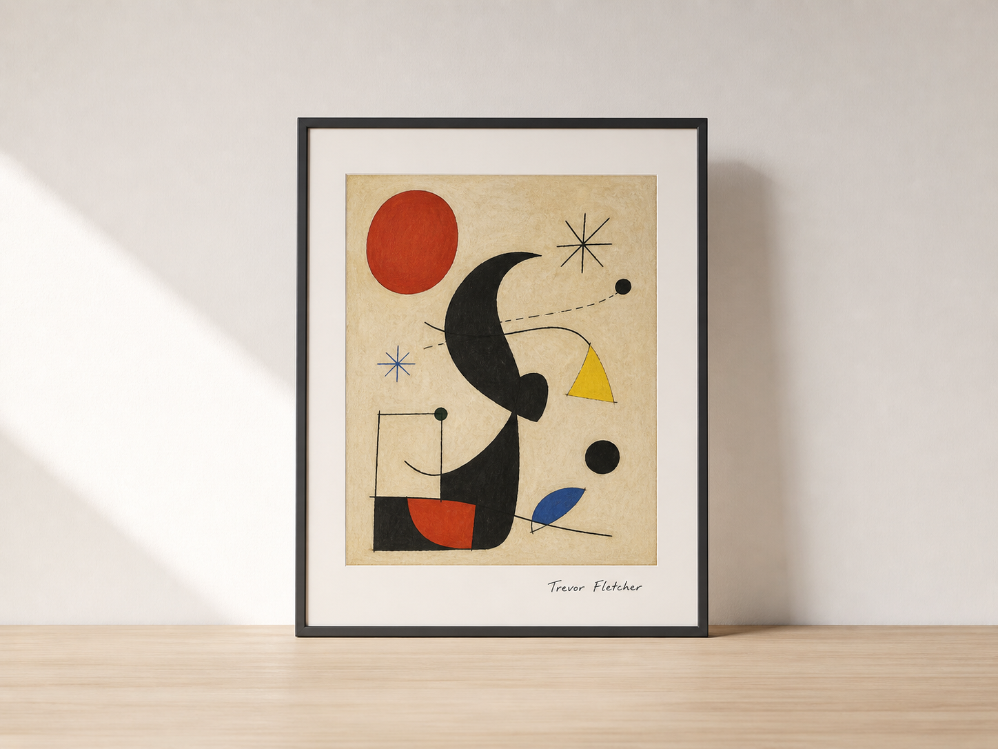 Minimalist abstract art on display