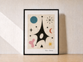 Modern abstract art in warm light