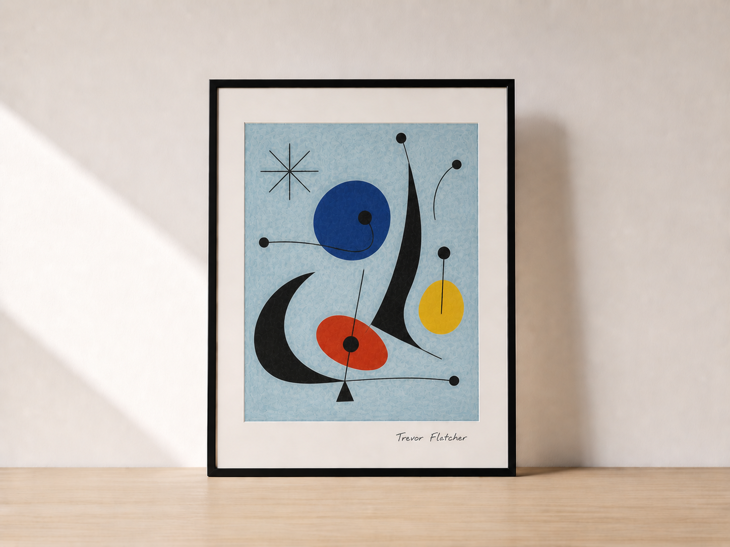 Modern abstract art on display